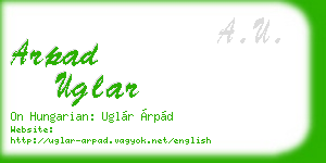 arpad uglar business card